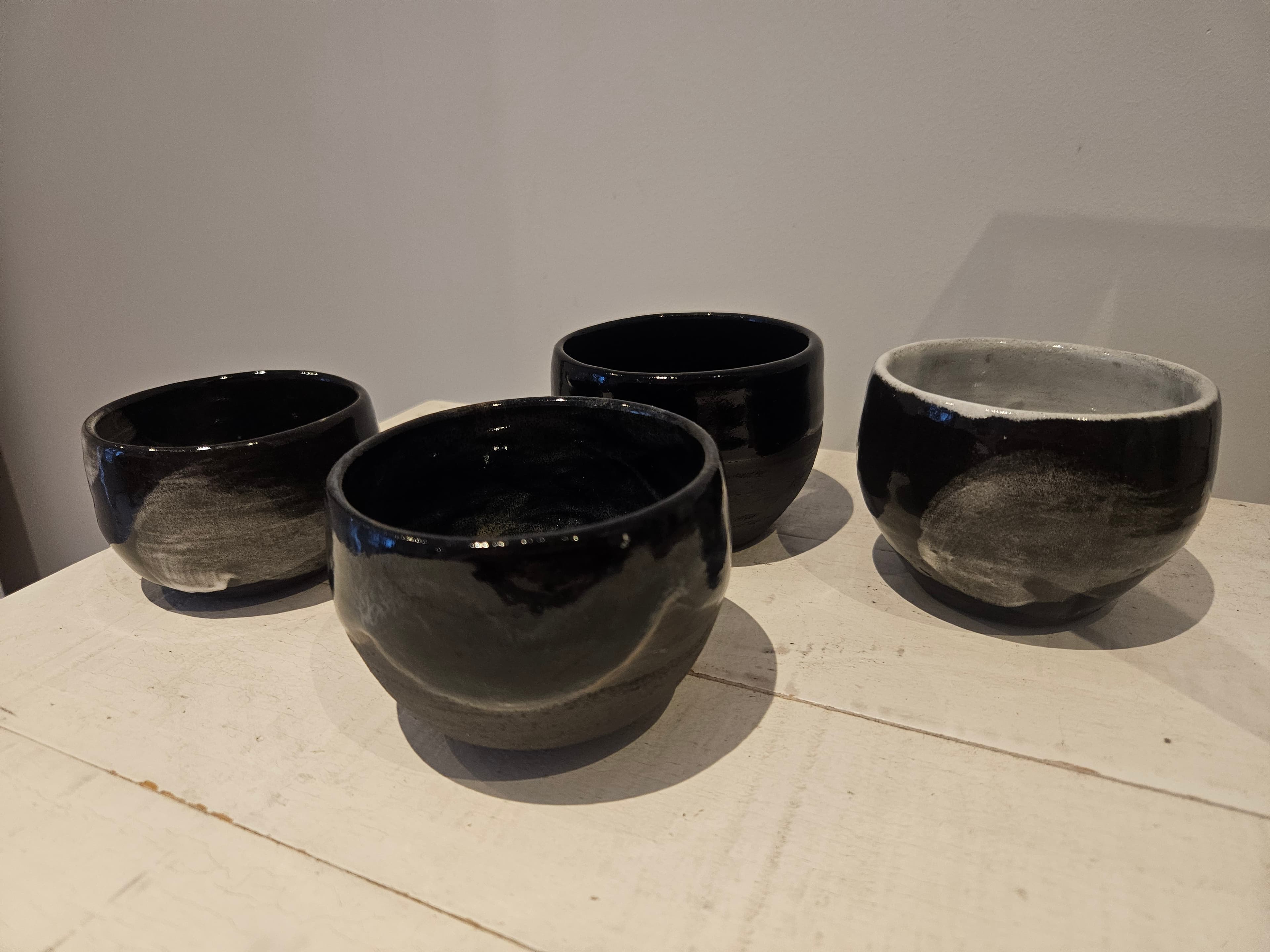 Flat white mugs