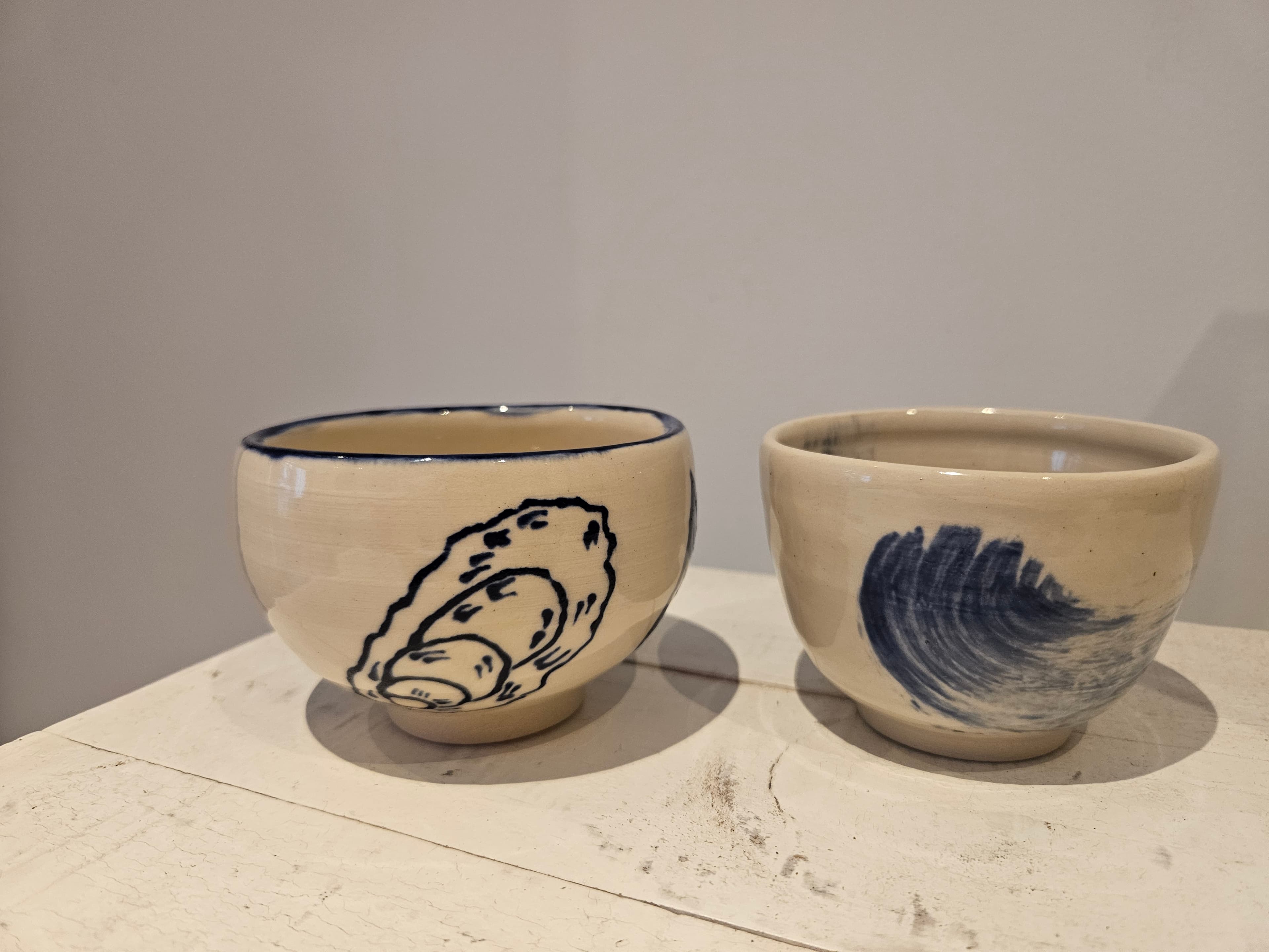 Flat white mugs